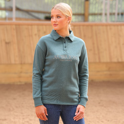 Sweat à boutons Equestrian Shires Aubrion Thym Vert