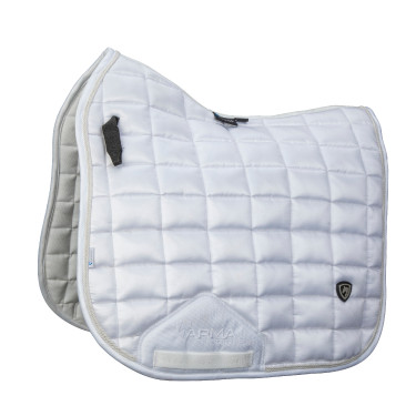 Tapis de selle de dressage Eltar Satin Shires Arma Blanc