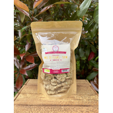 Crackers graines de lin Happy Crackers miel thym Crackers graines de lin Happy Crackers miel thym