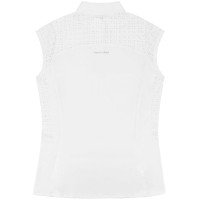 Polo de concours sans manches enfant Equithème EK-Judith Blanc