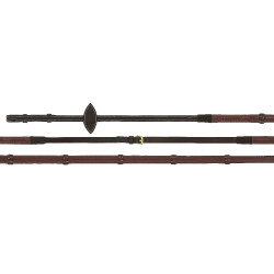 Rênes caoutchouc Norton Pro EK-Cuir huilé Havane Marron