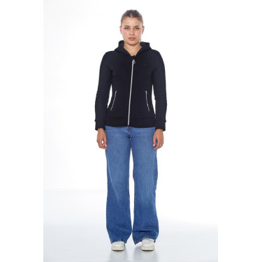 Sweat Zip Harcour Sworm femme Noir