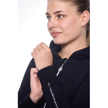 Sweat Zip Harcour Sworm femme Noir