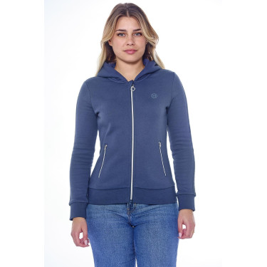 Sweat Zip Harcour Sworm femme Steel Blue Bleu