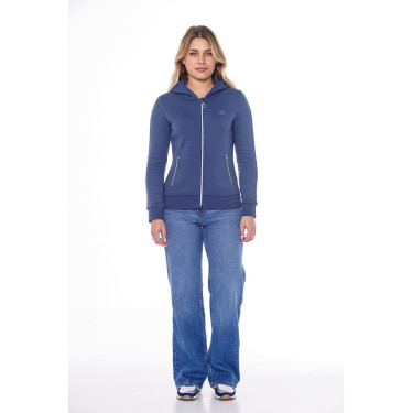 Sweat Zip Harcour Sworm femme Steel Blue Bleu