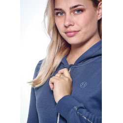 Sweat Zip Harcour Sworm femme Steel Blue Bleu