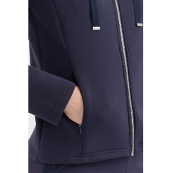 Sweat zippé Harcour Clarianne femme Marine Bleu marine