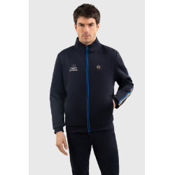 Sweatshirt zippé Budapest Unisex EEF x Harcour Marine Bleu marine Sweatshirt zippé Budapest Unisex EEF x Harcour Marine Bleu marine