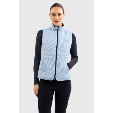 Veste sans manches Harcour Quickstara Reversible Femme CSIO La Baule Marine / marinière ciel Bleu marine