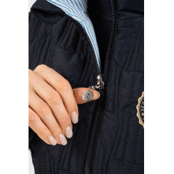 Veste sans manches Harcour Quickstara Reversible Femme CSIO La Baule Marine / marinière ciel Bleu marine