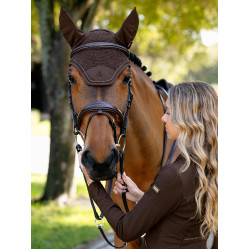 Bonnet anti-mouches LeMieux Brilliance Espresso Marron