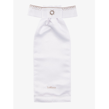 Cravate de concours LeMieux Brilliance Blanc / espresso