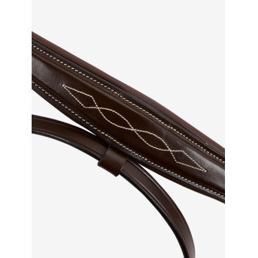Muserolle LeMieux Kudos de compétition Havane / laiton Marron Muserolle LeMieux Kudos de compétition Havane / laiton Marron