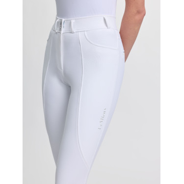 Pantalon d'équitation LeMieux à basanes silicone Brilliance femme Blanc