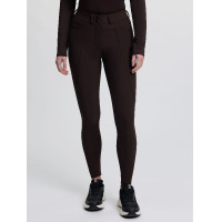 Pantalon d'équitation LeMieux à basanes silicone Brilliance femme Espresso Marron