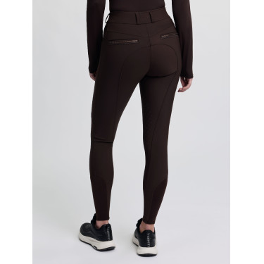 Pantalon d'équitation LeMieux à basanes silicone Brilliance femme Espresso Marron