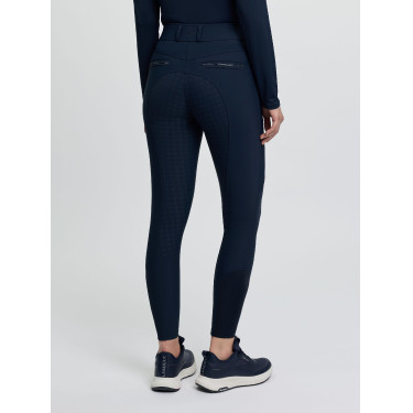 Pantalon d’équitation LeMieux fond silicone Brilliance femme Marine Bleu marine