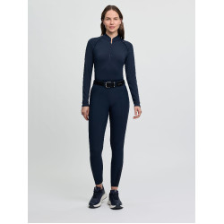 Pantalon d’équitation LeMieux fond silicone Brilliance femme Marine Bleu marine