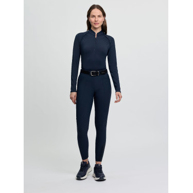 Pantalon d’équitation LeMieux fond silicone Brilliance femme Marine Bleu marine