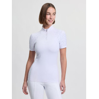 Polo de concours LeMieux manches courtes Brilliance Verity femme Blanc