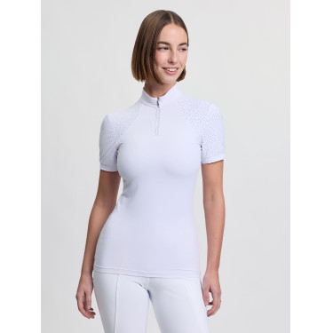 Polo de concours LeMieux manches courtes Brilliance Verity femme Blanc