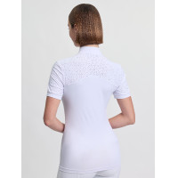 Polo de concours LeMieux manches courtes Brilliance Verity femme Blanc