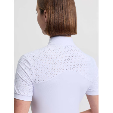 Polo de concours LeMieux manches courtes Brilliance Verity femme Blanc