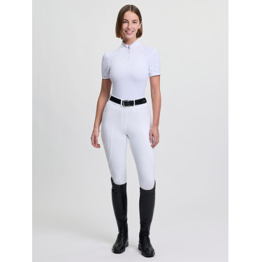 Polo de concours LeMieux manches courtes Brilliance Verity femme Blanc