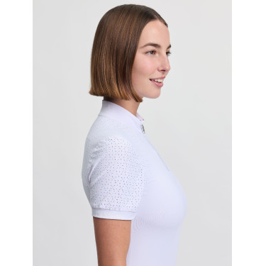 Polo de concours LeMieux manches courtes Brilliance Verity femme Blanc
