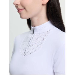 Polo de concours manches courtes Young Rider LeMieux Brilliance Livvy Blanc Polo de concours manches courtes Young Rider LeMieux Brilliance Livvy Blanc