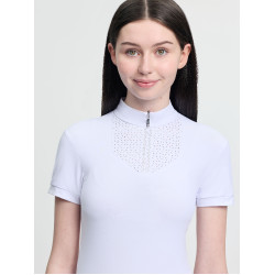 Polo de concours manches courtes Young Rider LeMieux Brilliance Livvy Blanc Polo de concours manches courtes Young Rider LeMieux Brilliance Livvy Blanc