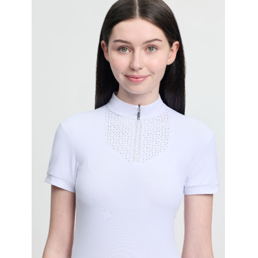 Polo de concours manches courtes Young Rider LeMieux Brilliance Livvy Blanc Polo de concours manches courtes Young Rider LeMieux Brilliance Livvy Blanc