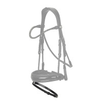 Sangle LeMieux Kudos Flash en cuir verni Noir / argent Sangle LeMieux Kudos Flash en cuir verni Noir / argent
