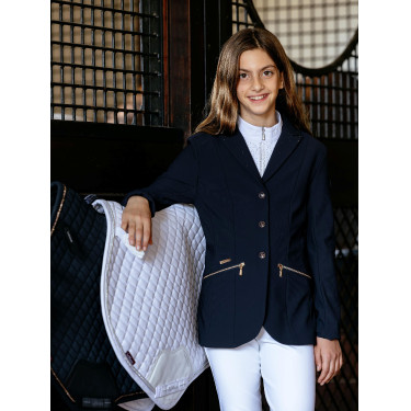 Veste de concours Junior Pro LeMieux Brilliance Marine Bleu marine Veste de concours Junior Pro LeMieux Brilliance Marine Bleu marine