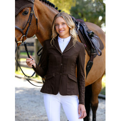 Veste de concours LeMieux Brilliance Diana femme Espresso Marron Veste de concours LeMieux Brilliance Diana femme Espresso Marron