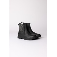Boots jodhpur Horze Sporty cuir végan éléments effet cristal Noir