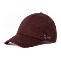 Casquette Horze enfant Surpiquée Acajou rouge bourgogne