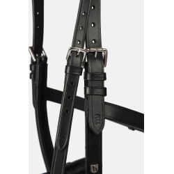 Caveçon Horze en cuir Noir