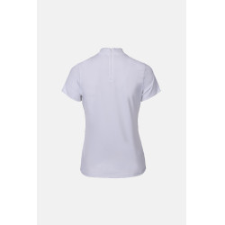 Polo de concours B Vertigo Charlotta femme manches courtes Blanc / bleu turquoise Polo de concours B Vertigo Charlotta femme manches courtes Blanc / bleu turquoise