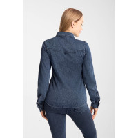 Chemise Horze Ulrika western femme Bleu denim