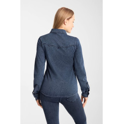 Chemise Horze Ulrika western femme Bleu denim