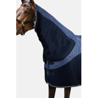 Couverture d’extérieur imperméable Horze Aircool 3D encolure amovible Gris