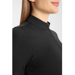 Haut technique rafraîchissant Horze Emmie manches longues femme Noir