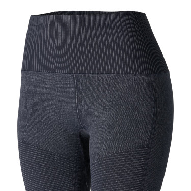 Legging d'équitation Horze sans couture fond intégral silicone Vanessa femme Denim Bleu