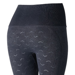 Legging d'équitation Horze sans couture fond intégral silicone Vanessa femme Denim Bleu
