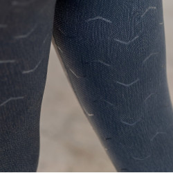 Legging d'équitation Horze sans couture fond intégral silicone Vanessa femme Gris