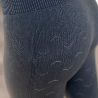 Legging d'équitation Horze sans couture fond intégral silicone Vanessa femme Denim Bleu