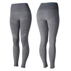 Legging d'équitation Horze sans couture fond intégral silicone Vanessa femme Gris
