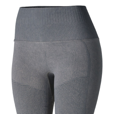Legging d'équitation Horze sans couture fond intégral silicone Vanessa femme Gris