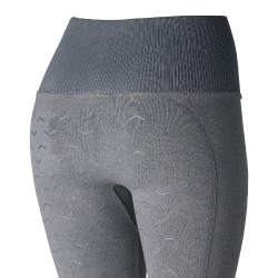 Legging d'équitation Horze sans couture fond intégral silicone Vanessa femme Gris